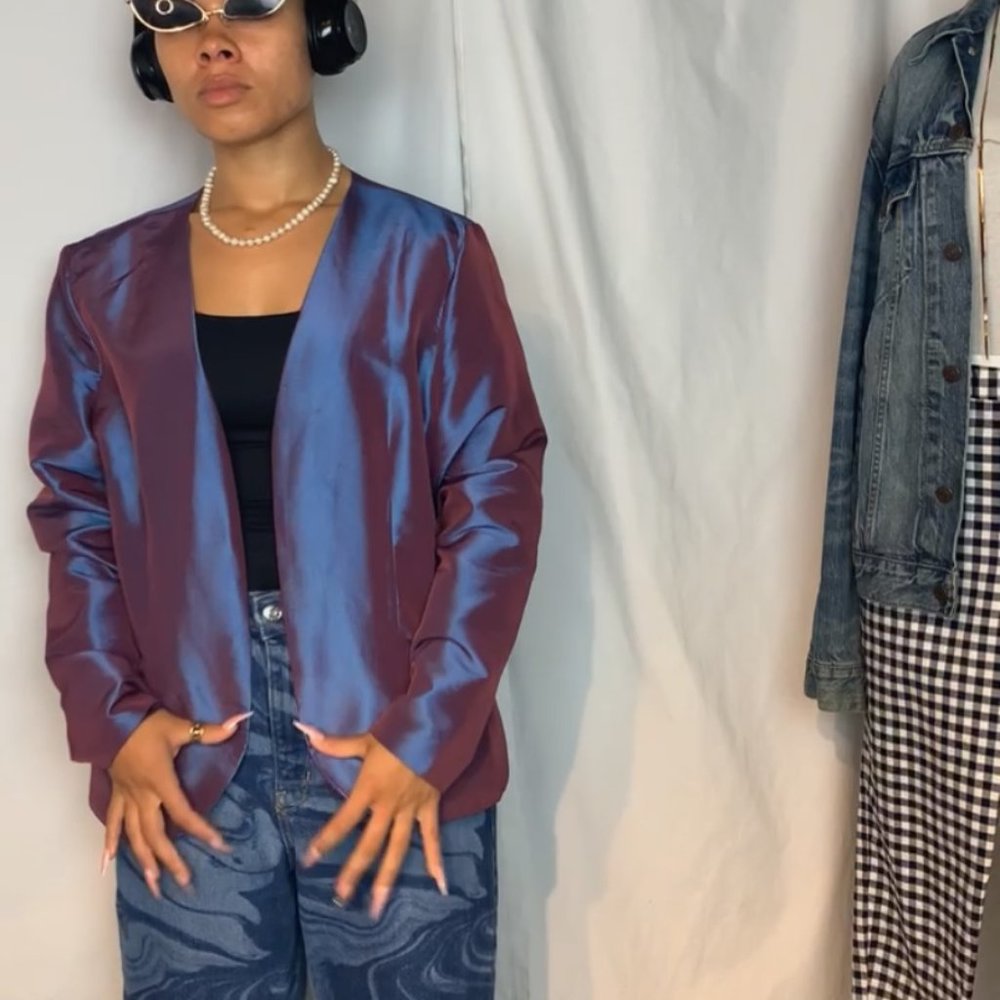 Vintage Violet Iridescent Blazer